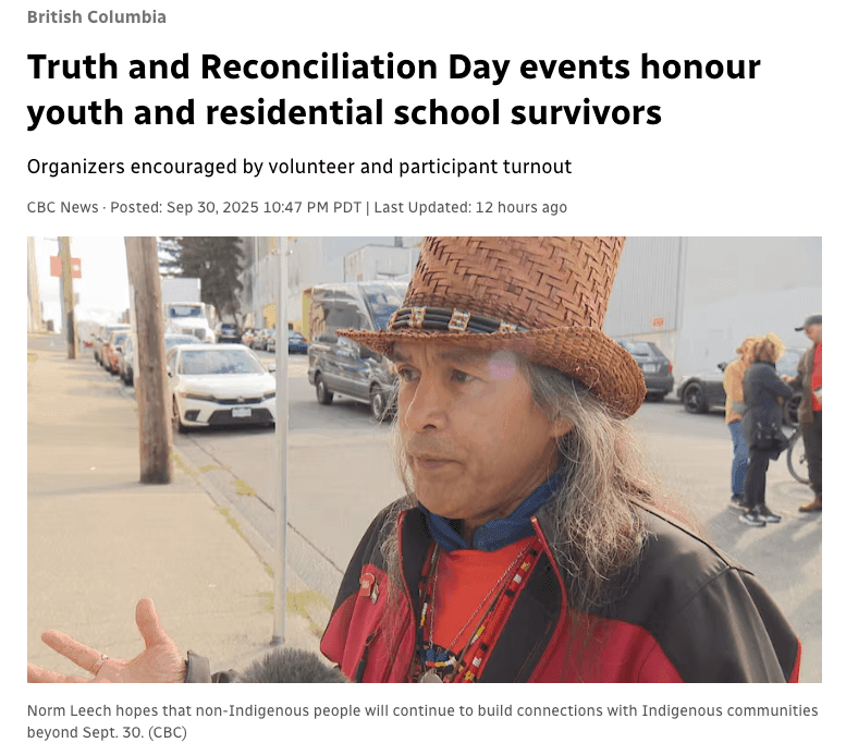 Truth and Reconciliation Day events honour youth and residential school survivors